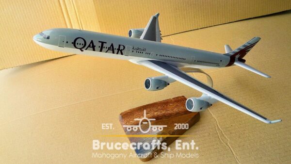 Model of A340-600 QATAR AIRWAYS A7-AGA with detailed craftsmanship.